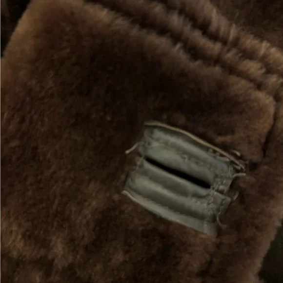 Brown Suede and Shearling Coat - Picture 5 of 13